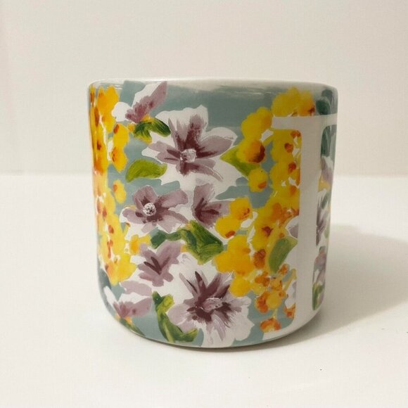 Anthropologie Floral Mug Monogram Letter D Cup - Picture 5 of 12